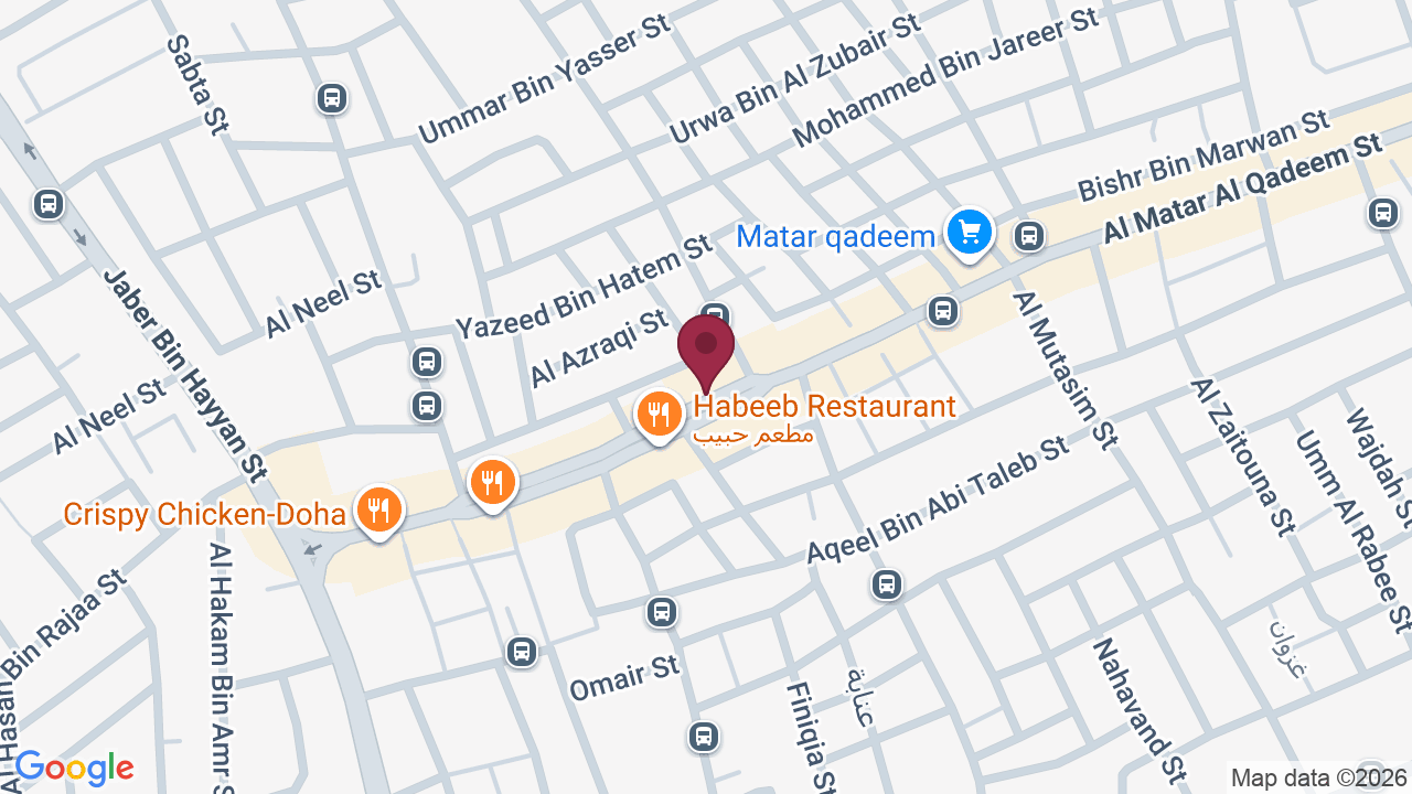 Map showing New Hair Lounge Beauty Saloon – Matar Qadeem