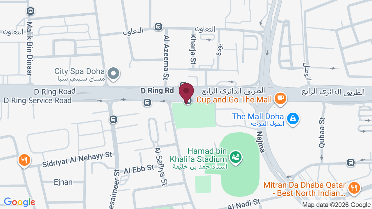 Map showing The Best Barber, Nuaija – Doha