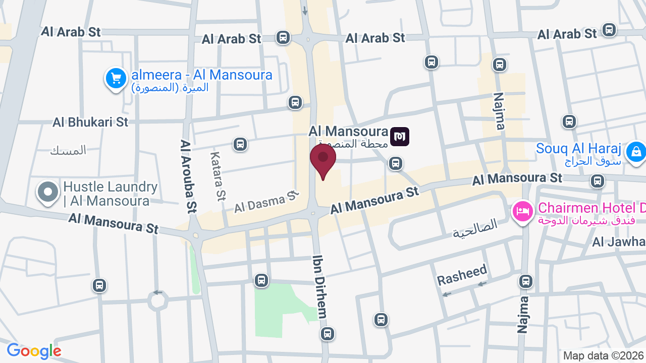 Map showing Aqua Beauty Salon and Spa Mansoura
