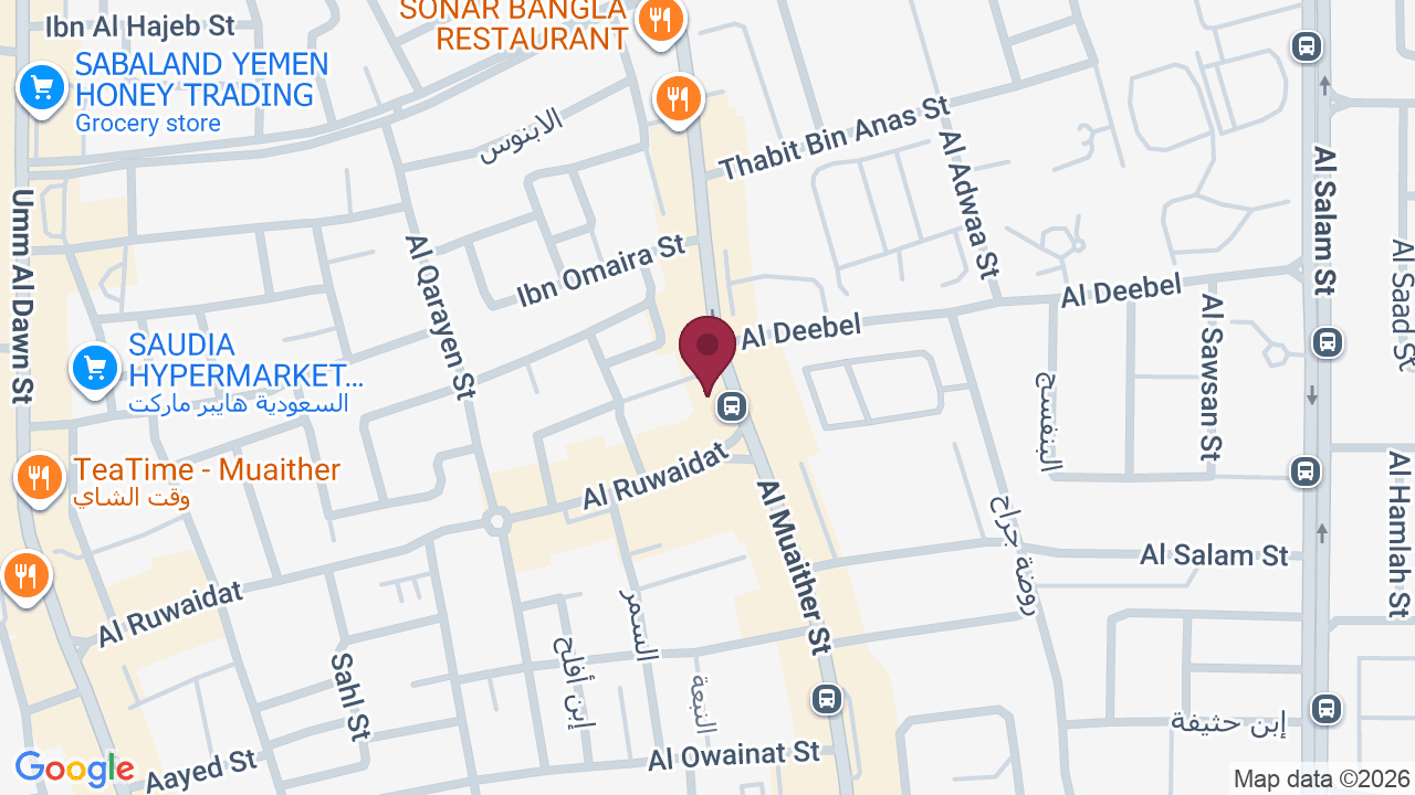Map showing صالون ذاهب للرجال The HUB Salon for men
